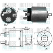 46092 Elektromagnetický spínač, startér HOFFER