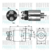 46093 Elektromagnetický spínač, startér HOFFER