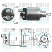 46107 Elektromagnetický spínač, startér HOFFER