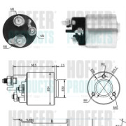 46113 Elektromagnetický spínač, startér HOFFER