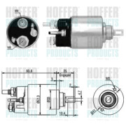 46118 Elektromagnetický spínač, startér HOFFER