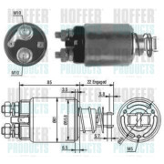 46119 Elektromagnetický spínač, startér HOFFER