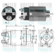 46124 Elektromagnetický spínač, startér HOFFER