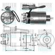 46125 Elektromagnetický spínač, startér HOFFER