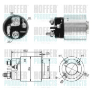 46131 Elektromagnetický spínač, startér HOFFER