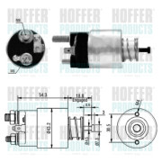 46135 Elektromagnetický spínač, startér HOFFER