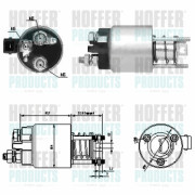 46136 Elektromagnetický spínač, startér HOFFER