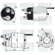 46147 Elektromagnetický spínač, startér HOFFER