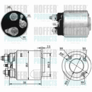 46148 Elektromagnetický spínač, startér HOFFER