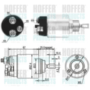 46151 Elektromagnetický spínač, startér HOFFER