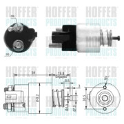 46155 Elektromagnetický spínač, startér HOFFER