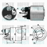 46159 Elektromagnetický spínač, startér HOFFER