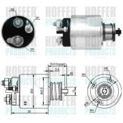 46176 Elektromagnetický spínač, startér HOFFER