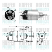 46264 Elektromagnetický spínač, startér HOFFER