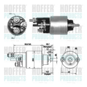 46283 Elektromagnetický spínač, startér HOFFER