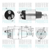 46286 Elektromagnetický spínač, startér HOFFER