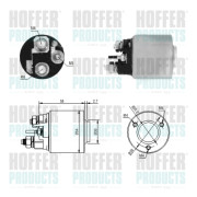 46288 Elektromagnetický spínač, startér HOFFER