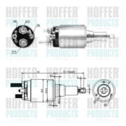 46290 Elektromagnetický spínač, startér HOFFER