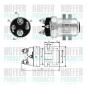 46320 Elektromagnetický spínač, startér HOFFER