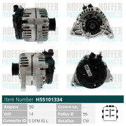 H55101334 HOFFER alternátor H55101334 HOFFER