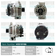 H5510186 HOFFER alternátor H5510186 HOFFER