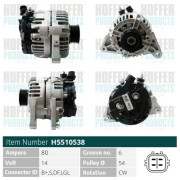 H5510538 HOFFER alternátor H5510538 HOFFER