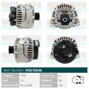 H5510546 HOFFER alternátor H5510546 HOFFER