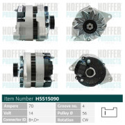 H5515090 HOFFER alternátor H5515090 HOFFER