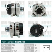 H5515319 HOFFER alternátor H5515319 HOFFER