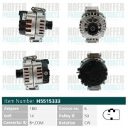 H5515333 HOFFER alternátor H5515333 HOFFER