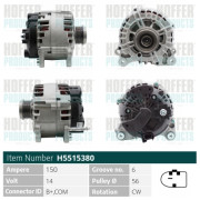 H5515380 HOFFER alternátor H5515380 HOFFER