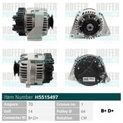 H5515497 HOFFER alternátor H5515497 HOFFER