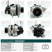 H5532267 HOFFER alternátor H5532267 HOFFER