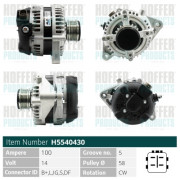 H5540430 HOFFER alternátor H5540430 HOFFER