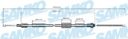 C0123B Tažné lanko, parkovací brzda SAMKO