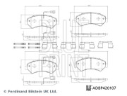 ADBP420107 Sada brzdových destiček, kotoučová brzda BLUE PRINT