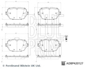 ADBP420127 Sada brzdových destiček, kotoučová brzda BLUE PRINT