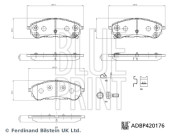 ADBP420176 Sada brzdových destiček, kotoučová brzda BLUE PRINT