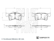 ADBP420179 Sada brzdových destiček, kotoučová brzda BLUE PRINT