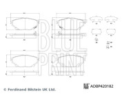 ADBP420182 Sada brzdových destiček, kotoučová brzda BLUE PRINT