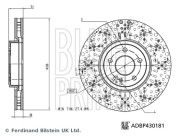 ADBP430181 Brzdový kotouč BLUE PRINT