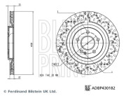 ADBP430182 Brzdový kotouč BLUE PRINT