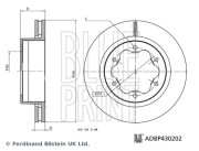 ADBP430202 BLUE PRINT brzdový kotúč ADBP430202 BLUE PRINT