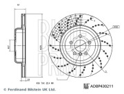 ADBP430211 Brzdový kotouč BLUE PRINT