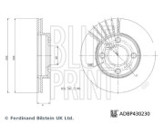 ADBP430230 Brzdový kotouč BLUE PRINT