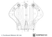 ADBP860165 Řídicí páka, zavěšení kol BLUE PRINT