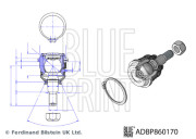 ADBP860170 BLUE PRINT zvislý/nosný čap ADBP860170 BLUE PRINT