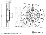 ADU1743113 Brzdový kotouč BLUE PRINT