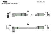 T038B Sada kabelů pro zapalování alternative TESLA