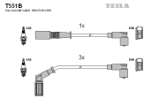 T551B Sada kabelů pro zapalování TESLA